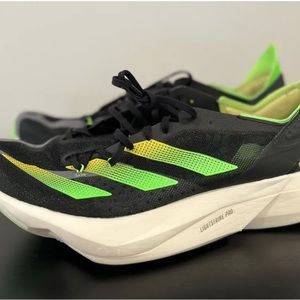 Size 5 - ADIDAS Adizero Adios Pro 3 U Running shoes Mens Black Green GX6251